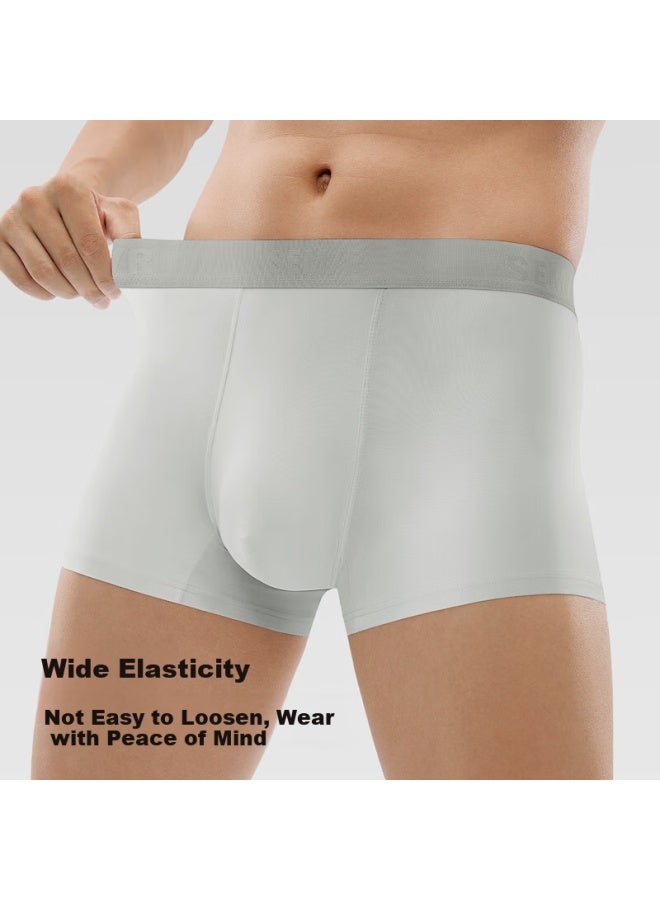 SEMIR Senma Men's Modal 60s 10a Antibacterial Boxer Briefs Ice Silk Seamless Breathable Four-corner Shorts Cloud L - Image 5