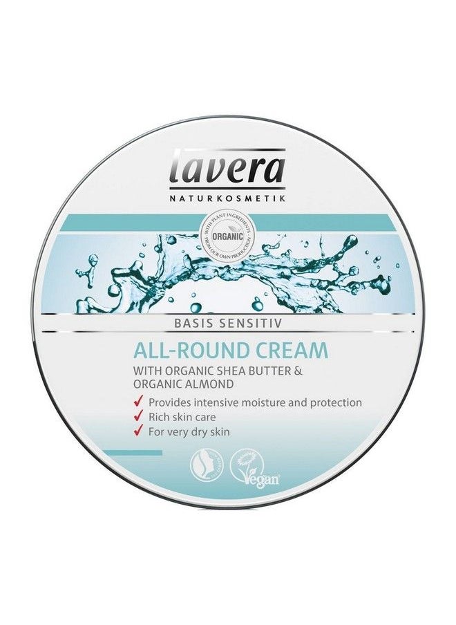 lavera BasisSensitiv AllRound Cream Moisturizing Body Cream With Shea Butter & Almond Oil To Protect Dry Skin & For A Soft And Supple Feeling  5 Oz. Single  - Image 1