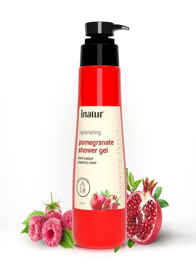 inatur Pomegranate Shower Gel | Refreshing & Rejuvenating Body Wash | Sulfate-Free & Gentle Cleanser | Hydrating & Nourishing | Liquid Shower Gel for Glowing Skin | For All Skin Types | 350ml - Image 1