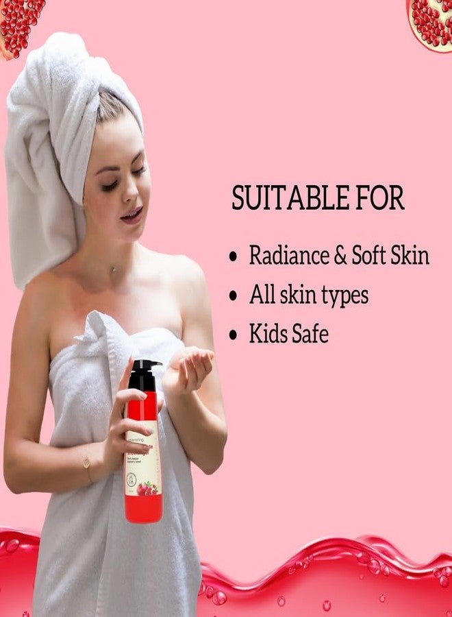 inatur Pomegranate Shower Gel | Refreshing & Rejuvenating Body Wash | Sulfate-Free & Gentle Cleanser | Hydrating & Nourishing | Liquid Shower Gel for Glowing Skin | For All Skin Types | 350ml - Image 3