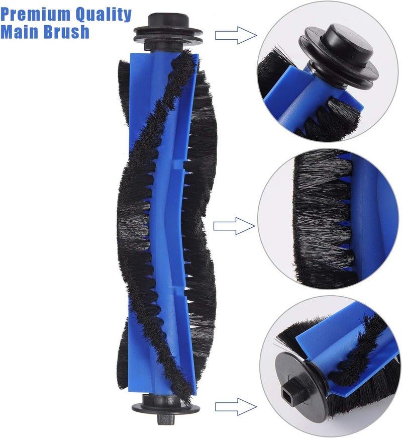 ليسينافاك قطع غيار لمكنسة الروبوت Eufy RoboVac 11S Max، RoboVac 15C Max، RoboVac 30C Max، RoboVac G30 Edge، G10 Hybrid، تشمل مجموعة الإكسسوارات: فرشاة رئيسية واحدة، 8 فرشات جانبية، و4 فلاتر. - Image 4