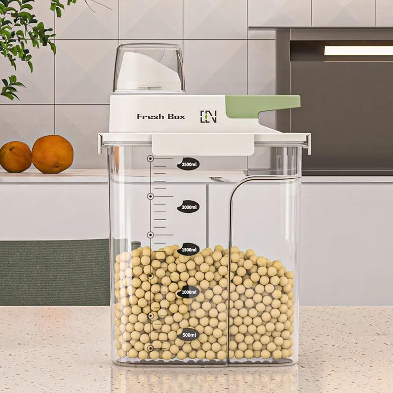 Seadra Airtight LeakProof Food Storage Container InsectProof Portable Square Tank for Rice Grains Nuts Flour Essential Kitchen Organizer - Image 1