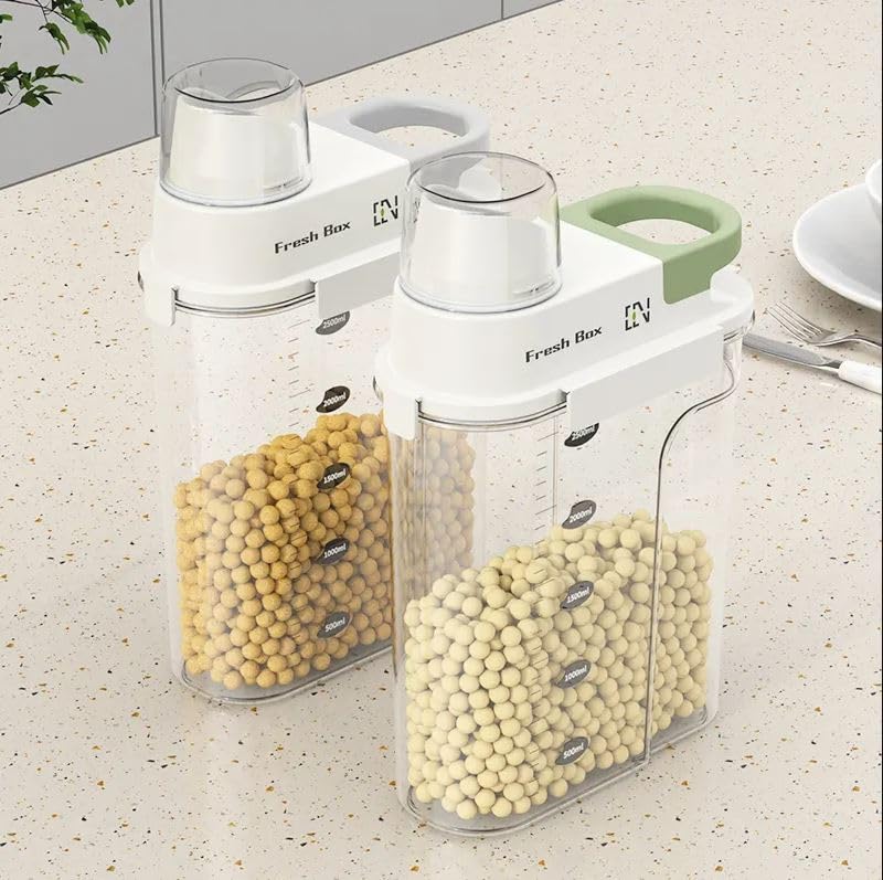 Seadra Airtight LeakProof Food Storage Container InsectProof Portable Square Tank for Rice Grains Nuts Flour Essential Kitchen Organizer - Image 5
