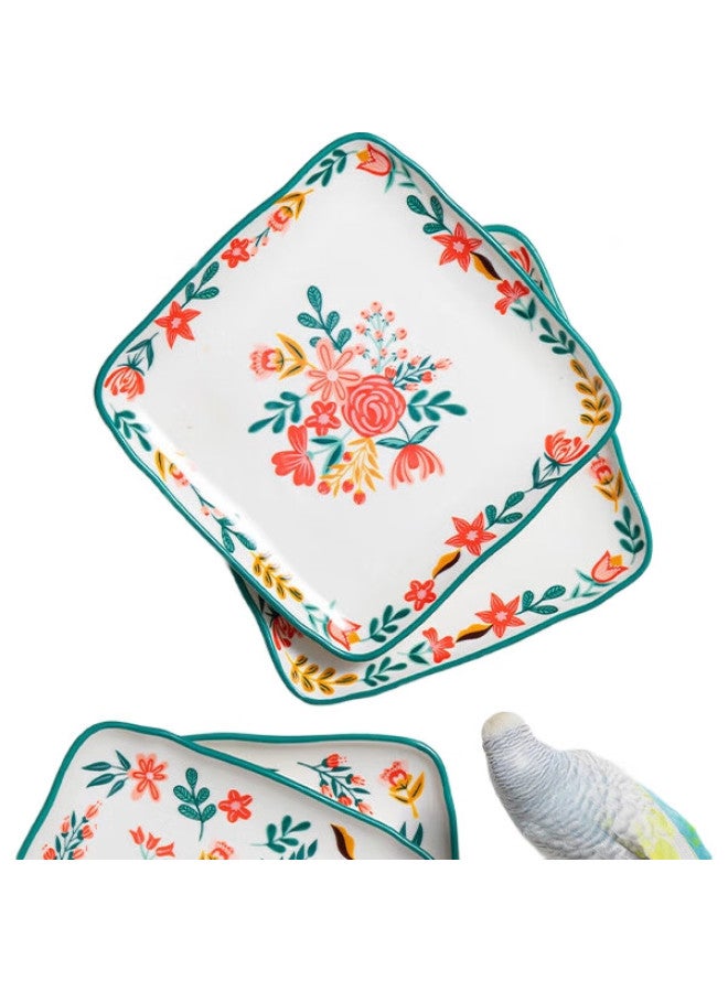 JD.com Jd Jingzao American-Style Tableware Set, Plates And Dishes For Housewarming, Ceramic Home Use, American-Style Dessert Plates 6 Inches * 4 - Image 1