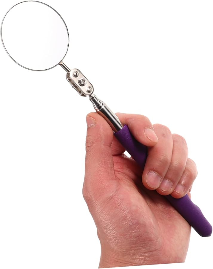 360 Degree Telescoping Inspection Mirror Rotating Reflective Underbody Check Tool - Image 4