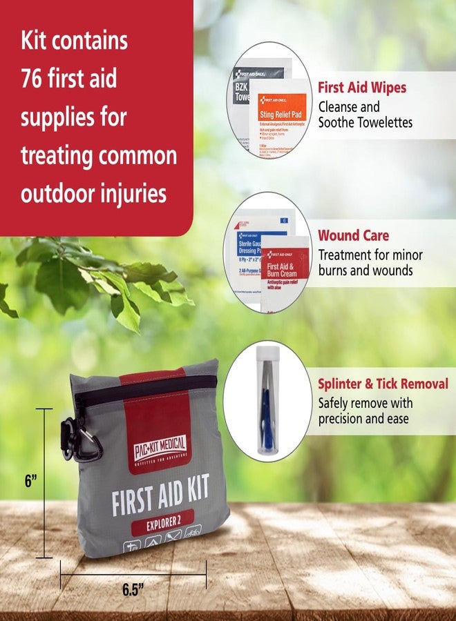 First Aid Only Pac-Kit Watertight Explorer 2 First Aid Kit for Hiking, Camping and Outdoor Activities, 76 Pieces - Image 5