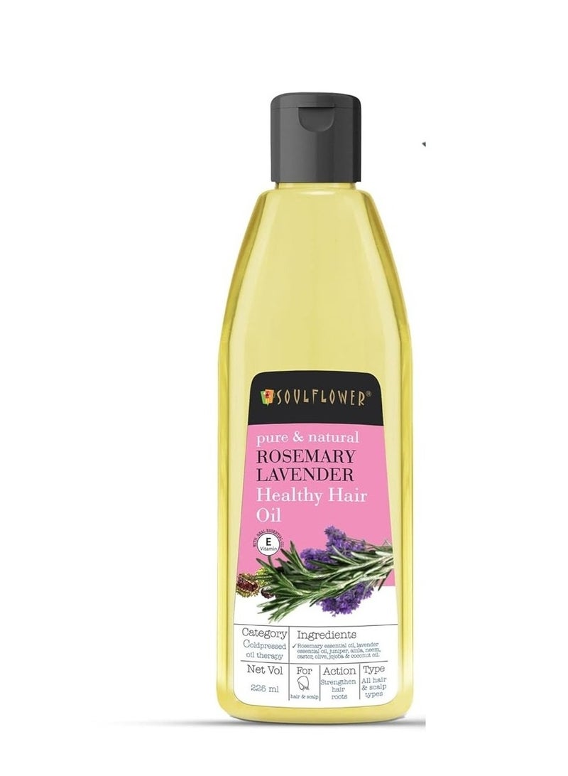 Soulflower Rosemary Lavender Hair Oil 225ml & Onion Biotin Shampoo 300ml Combo, Hair Growth, Nourishment, Healthy Hair, Paraben & Mineral Oil Free, Vegan, Cruelty Free - Image 2