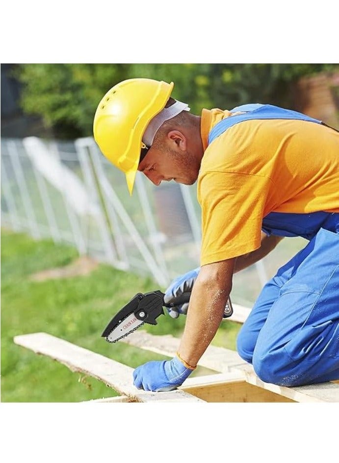 Mini Electric Chain Saw,1 Pcs Rechargeable Battery, Compact One-Hand Use And Auto Lubrication System Cordless Power Chain Saws with Security Lock 48V Rechargeable Operated. - Image 2