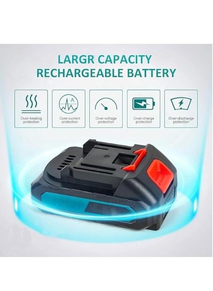 Mini Electric Chain Saw,1 Pcs Rechargeable Battery, Compact One-Hand Use And Auto Lubrication System Cordless Power Chain Saws with Security Lock 48V Rechargeable Operated. - Image 4