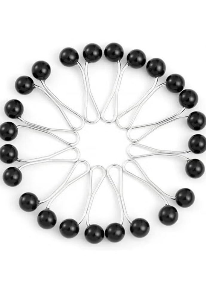 12 Pcs Hijab Pearl Brooch Pins for Women,Muslim Women Headscarf Hijab U Clips,Faux Pearl Scarf Clips Pin-Less Scarf Clips,Scarf Brooch Pin Headscarf Shawl Lady Muslim Scarf Hijab Clips-Black  - Image 2
