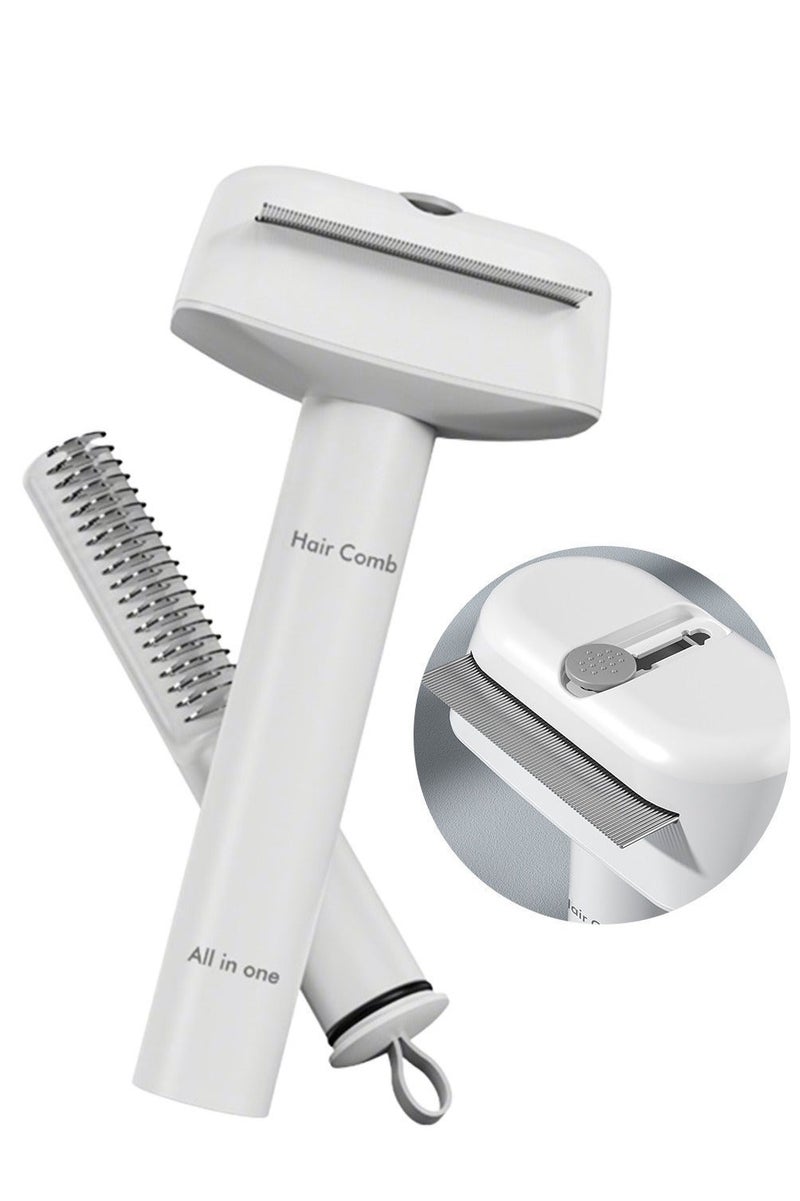 مشط كلاب سعودي - أداة تنظيف ثلاثية في واحدة للسلالات السلوكانية والعربية، أمشاط فولاذ مقاوم للصدأ للتحكم في التساقط وإزالة التشابك وتدليك الفراء - Image 1