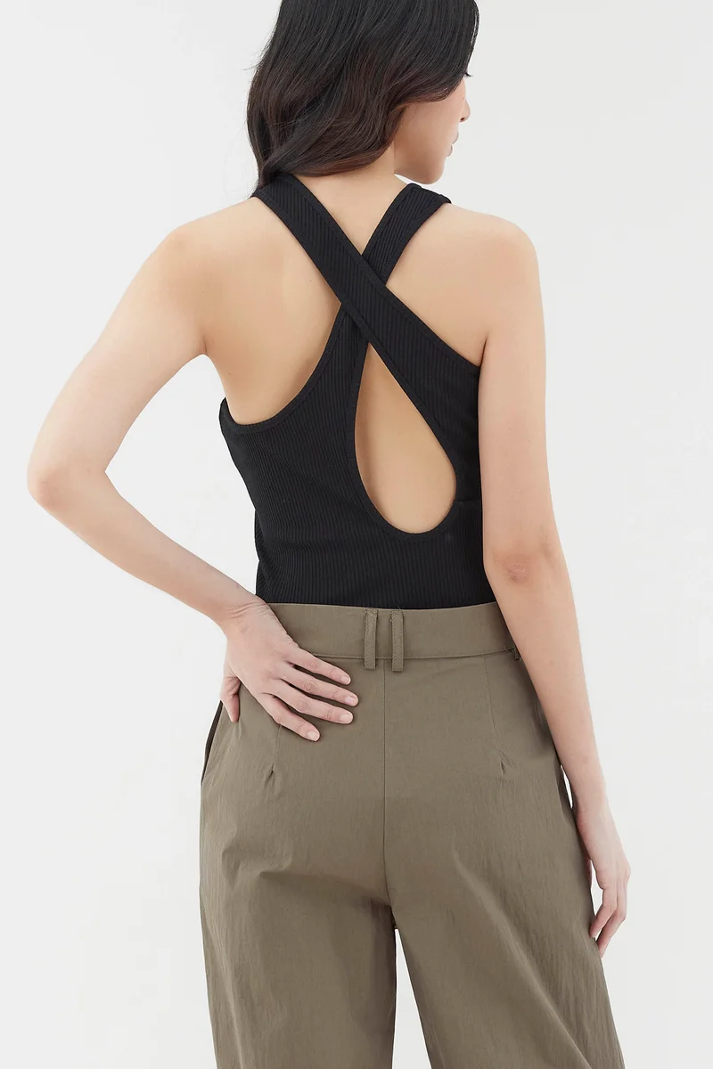 The Editor's Market Malca Cut-Out Back Top