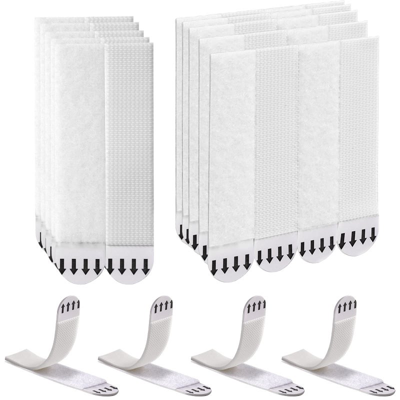 Sinnsally Large Picture Hanging Strips Heavy Duty,20-Pairs(40 Strips) Sticky Picture Hangers for Walls Hanging Without Nail,Damage Free No Nails Refill Adhesive Poster Frame Mounting,White - Image 1