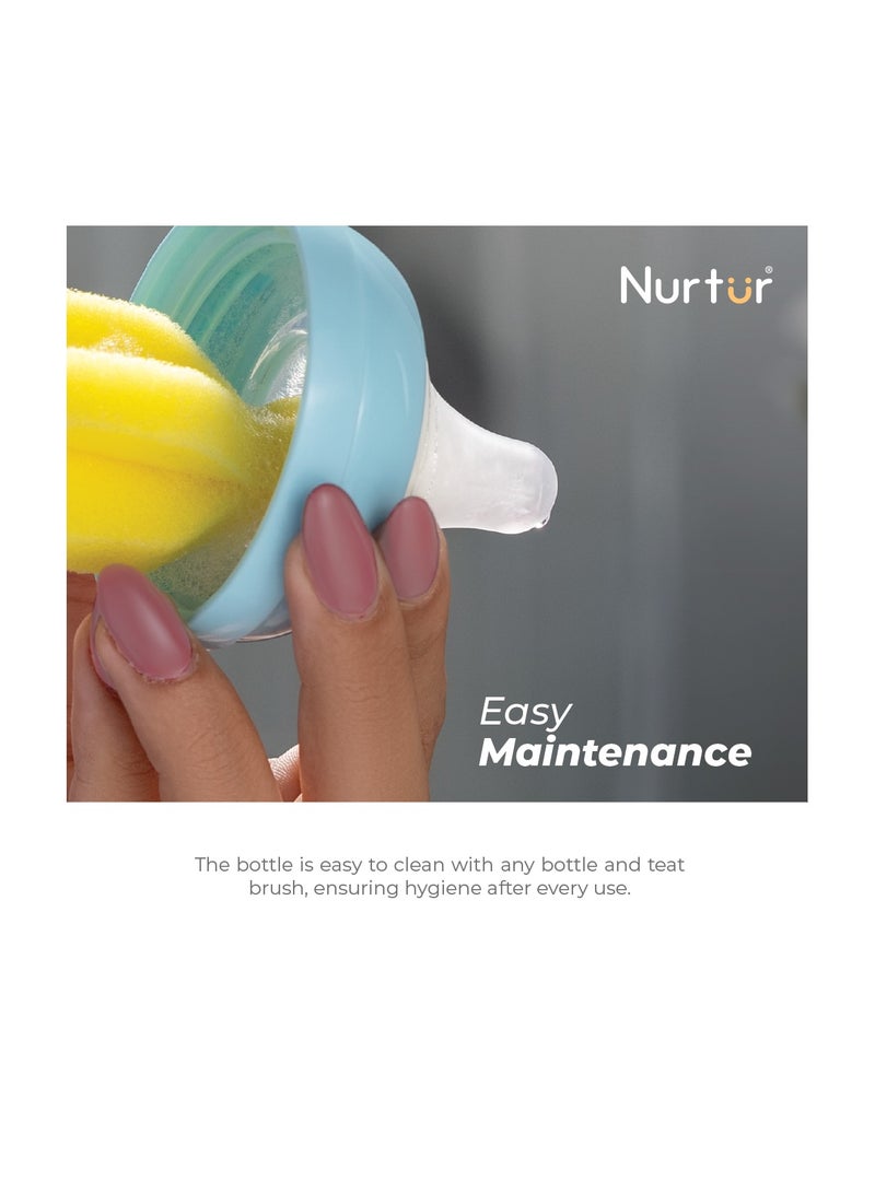 Nurtur-Narrow Neck Silicone 3 Flow Rate Teats-M-Clear BPA Free, Anti-choking, Real Feeding - Image 5