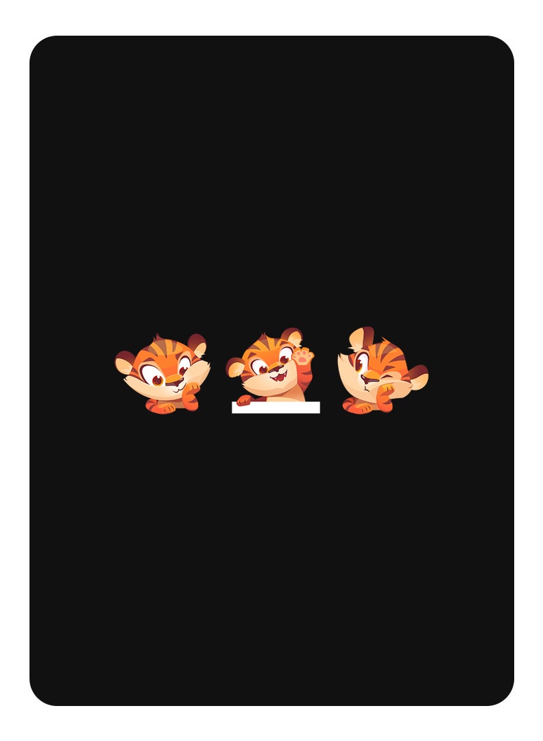Theodor Protective Flip Case For Samsung Galaxy Tab S7 - S8 With Trifold Stand Auto Wake Sleep Shockproof Cover Cute tiger expressions - Image 1