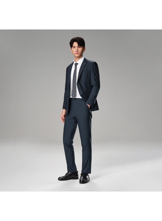 HLA Elastic Waistband】men's Formal Wedding Tuxedo Suit With Notched Lapel For Spring And Autumn - Image 4