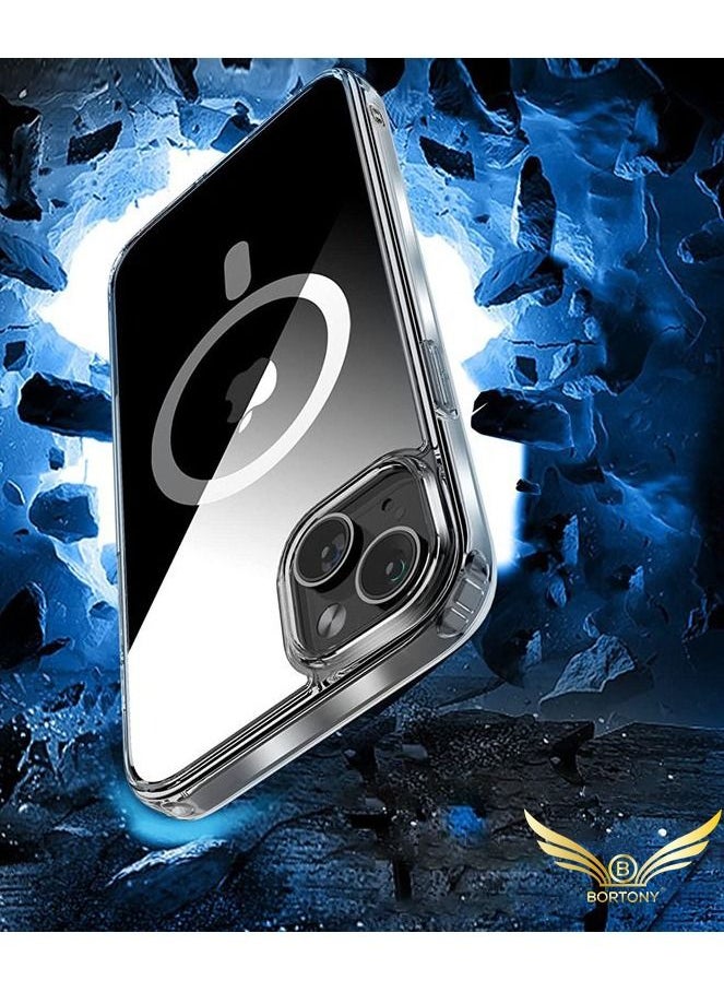 BORTONY iPhone 14 Case Slim Thin Clear Magnetic Case Yellowing Resistant Shock Absorption Anti Scratch Anti Drop Hard Back Protective Cover For Apple iPhone 14 6.1 inch 2022  - Image 5