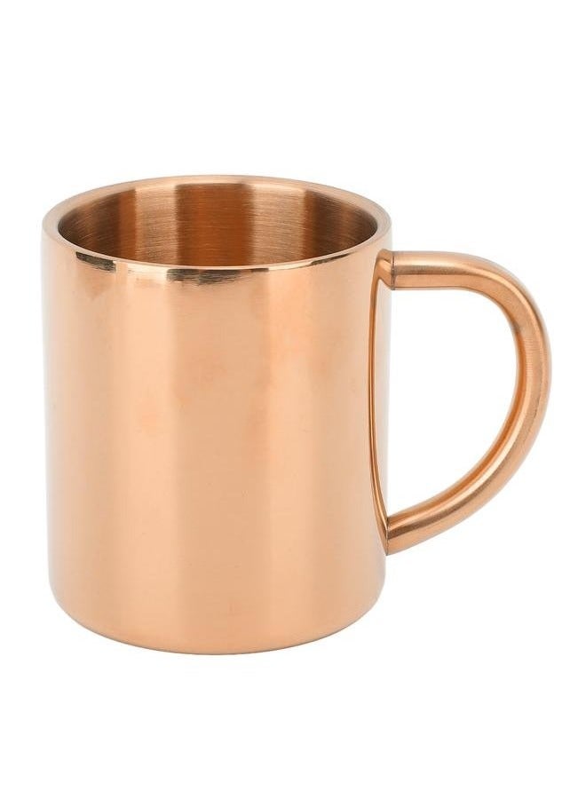 Bukela Coffee Mug 304 Stainless Steel Coffee Cup Large Capacity Double Wall Insulated Cup with Handle for Tea Milk Rose Gold 220ML - Image 1