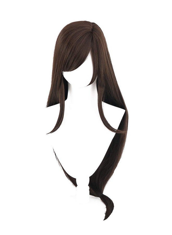 PWEINCY Brown Tifa Lockhart Cosplay Wig Ff7 Women Long Synthetic Hair With Bangs For Halloween Costume - Image 2