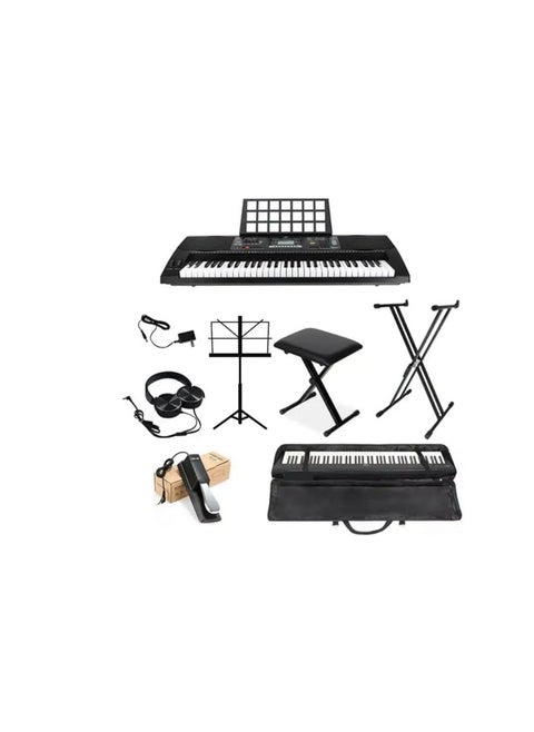 Beginner Combo Aiersi Silver Colour 61 keys Touch Response Electronic Organ A668 61-key Piano Styled Touch Response Keyboard LED Digital Display
