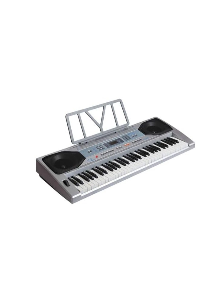 Beginner Combo Aiersi Silver Colour 61 keys Touch Response Electronic Organ A668 61-key Piano Styled Touch Response Keyboard LED Digital Display