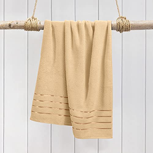 Spread Spain 100% Cotton Face Towel, Roman Face Towel Set of 2, 600 GSM, Super Absorbent, Soft & Quick Dry Towels for Gym, Sports, Travel, Suitable for Acne Prone Skin (30x30cm, Gold) - Image 3