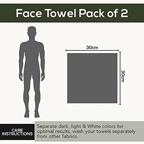 Spread Spain 100% Cotton Face Towel, Roman Face Towel Set of 2, 600 GSM, Super Absorbent, Soft & Quick Dry Towels for Gym, Sports, Travel, Suitable for Acne Prone Skin (30x30cm, Gold) - Image 5