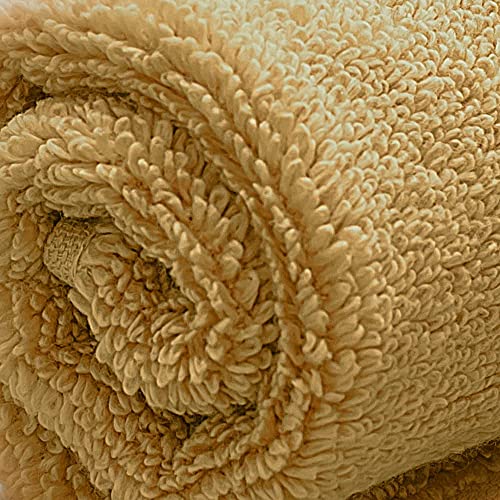 Spread Spain 100% Cotton Face Towel, Roman Face Towel Set of 2, 600 GSM, Super Absorbent, Soft & Quick Dry Towels for Gym, Sports, Travel, Suitable for Acne Prone Skin (30x30cm, Gold) - Image 2