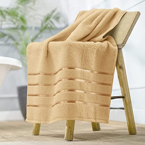 Spread Spain 100% Cotton Face Towel, Roman Face Towel Set of 2, 600 GSM, Super Absorbent, Soft & Quick Dry Towels for Gym, Sports, Travel, Suitable for Acne Prone Skin (30x30cm, Gold) - Image 4