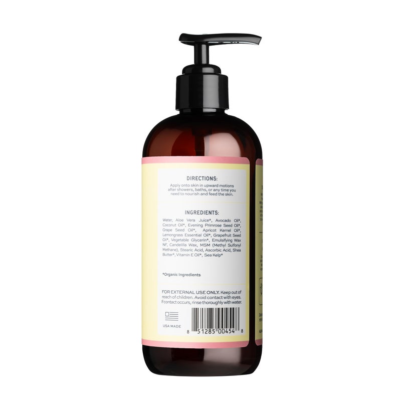 Aleavia Grapefruit Lemongrass Prebiotic Body Lotion â€“ Lightly Scented, All-Natural Moisturizing Body Lotion with Organic Essential Oils â€“ 12 Oz - Image 2