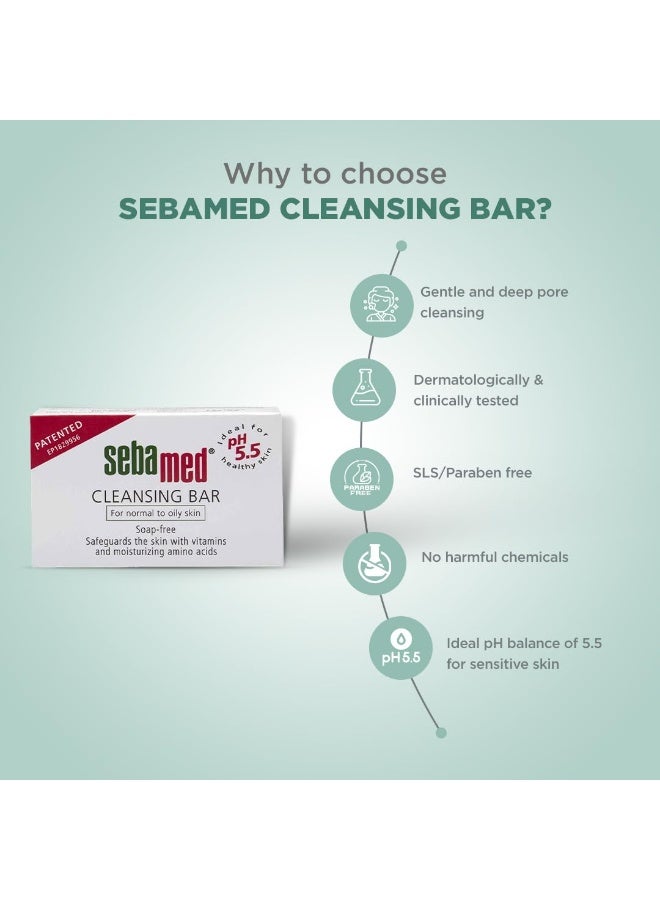 سيباميد صابونة سيباميد لتنظيف البشرة الحساسة ١٠٠ غرام | درجة حموضة ٥.٥ | صابونة استحمام مرطبة خالية من الصابون | فيتامينات وأحماض أمينية | خالية من الفثالات وكبريتات لوريل الصوديوم والبارابين | مثبتة سريريًا | للبشرة الجافة - Image 2