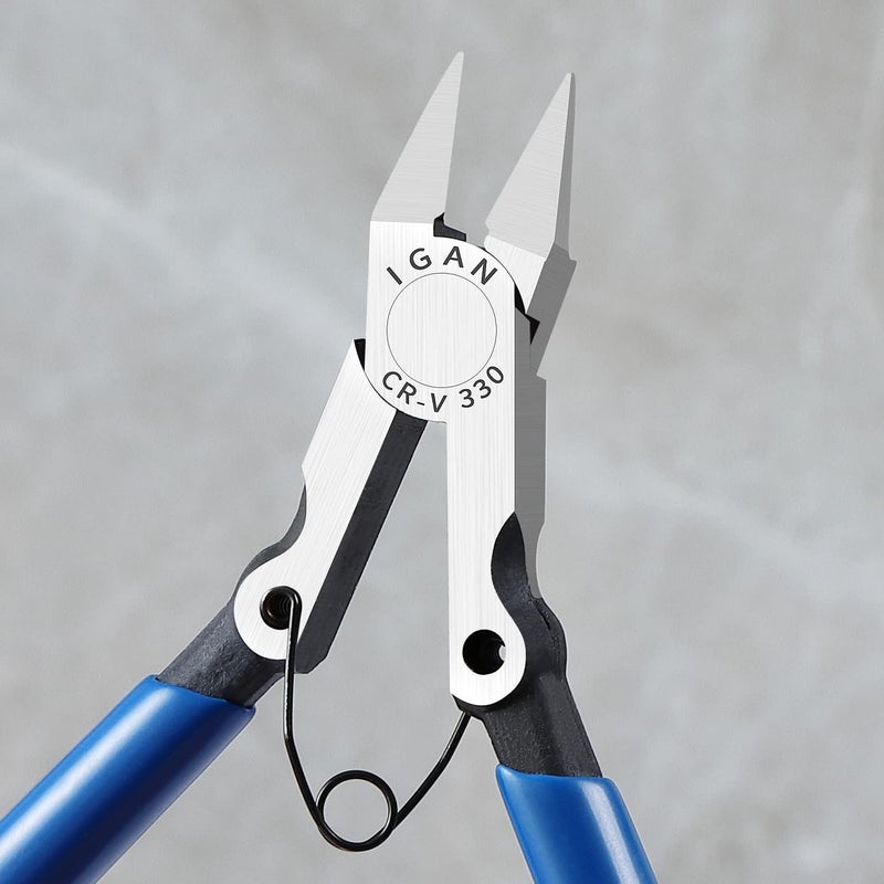 IGAN -330 Flush Cutters, Precision Wire Cutter, Flush Pliers, Wire Snips, Electrical Cutters, Sprue, Side & Small Wire Nippers, Diagonal Cut Snips, Ideal for Electronics & Precision Cutting Needs - Image 3