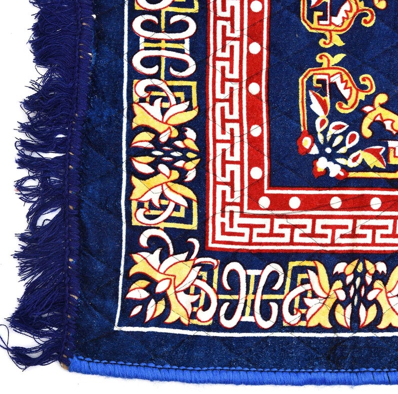 RUSTIC LINEN Velvet Pooja Asan Mat Size 24 x 72Inches 60X182CM 2X6Feet Bed Side RunnerFloor Mat Floor Rug Pack of 1 Velvet Asan - Image 5