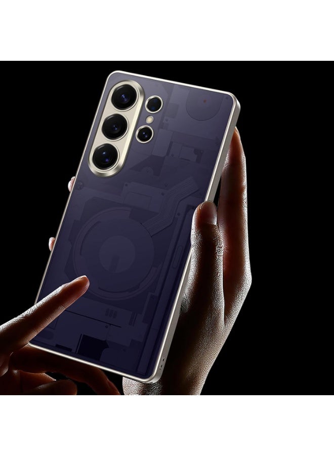 عام غطاء رفيع لـ Samsung Galaxy S26 Ultra، بتصميم نمط لوحة الدوائر المطبوعة غير اللامع، مع حماية للكاميرا. - Image 2