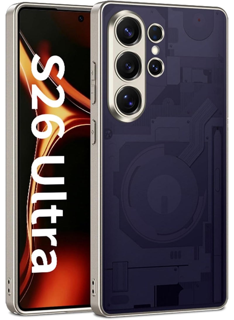 عام غطاء رفيع لـ Samsung Galaxy S26 Ultra، بتصميم نمط لوحة الدوائر المطبوعة غير اللامع، مع حماية للكاميرا. - Image 1