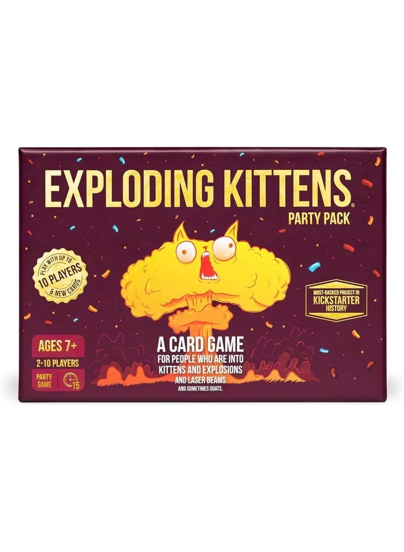 Exploding Kittens Party - A Russian Roulette Card Game, Easy Family-Friendly Party Games - Card Games For Adults, Teens & Kids - Image 1