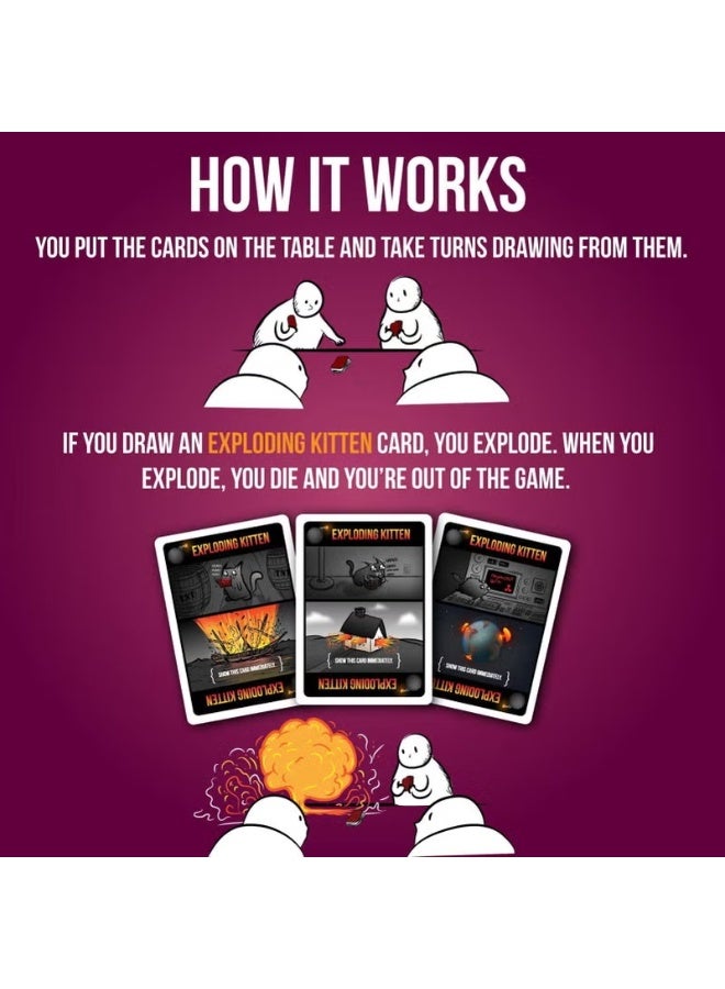 Exploding Kittens Party - A Russian Roulette Card Game, Easy Family-Friendly Party Games - Card Games For Adults, Teens & Kids - Image 4