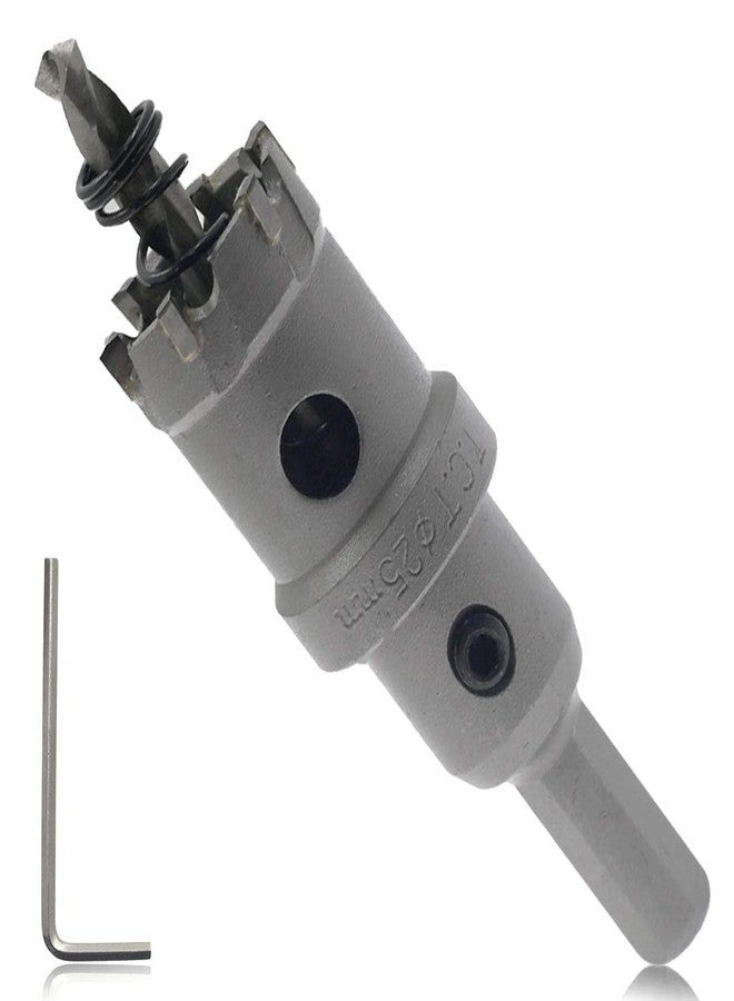 UPTODATETOOLS 25mm/1" Carbide Hole Saw Drill Bit Heavy Duty TCT Hole Cutter for Stainless Steel, Sheet Metal, FRP & Wood - Image 1