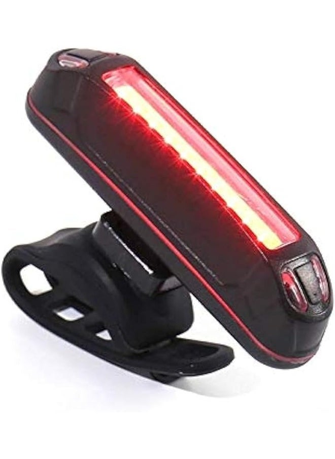 ماركة غير محددة مصباح خلفي دراجة Dark Horse® قابل لإعادة الشحن عبر USB، جديد بخمسة أوضاع، أضواء LED زرقاء وحمراء  - Image 1