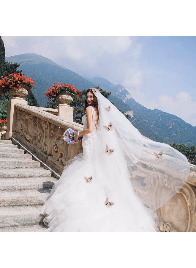 AIEX Pack of 72 3D Butterfly Stickers 3 Sizes Wall Stickers Room Wall Decoration for Bedroom Party Wedding (Rose Gold) - Image 4