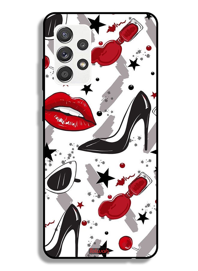 Tolwak Samsung Galaxy A32 5G Protective Case Cover Lipstick And Shoes Art - Image 1