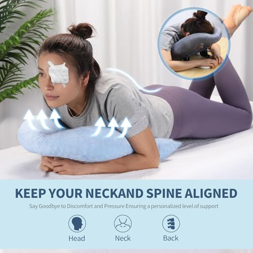 Beatvive Face Down Pillow for Sleeping, Prone Pillow for Vitrectomy or Retinal Surgery, Adjustable Height Prone Face Down Sleep, Retina Lying Eye Surgery Recovery (Dot-Light blue) - Image 5