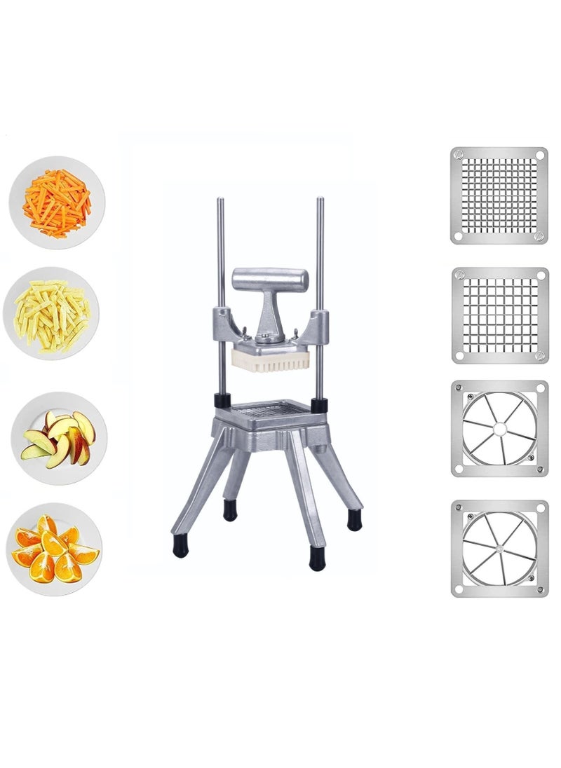 LETWOO LETWOO French Fry Cutter for Home Restaurant Stainless Steel Food Grade Blade French Fries Cutter for Potato Radish Cucumber Carrots with 4 Different Size of Blades  - Image 1
