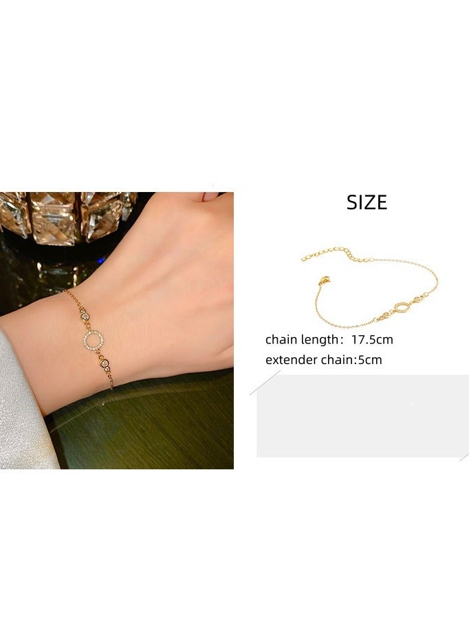 Bracelets for Ladies，Gold Delicate Women's Bracelet Suitable Gifts for Women Jewelry Adjustable Bracelet - Image 2