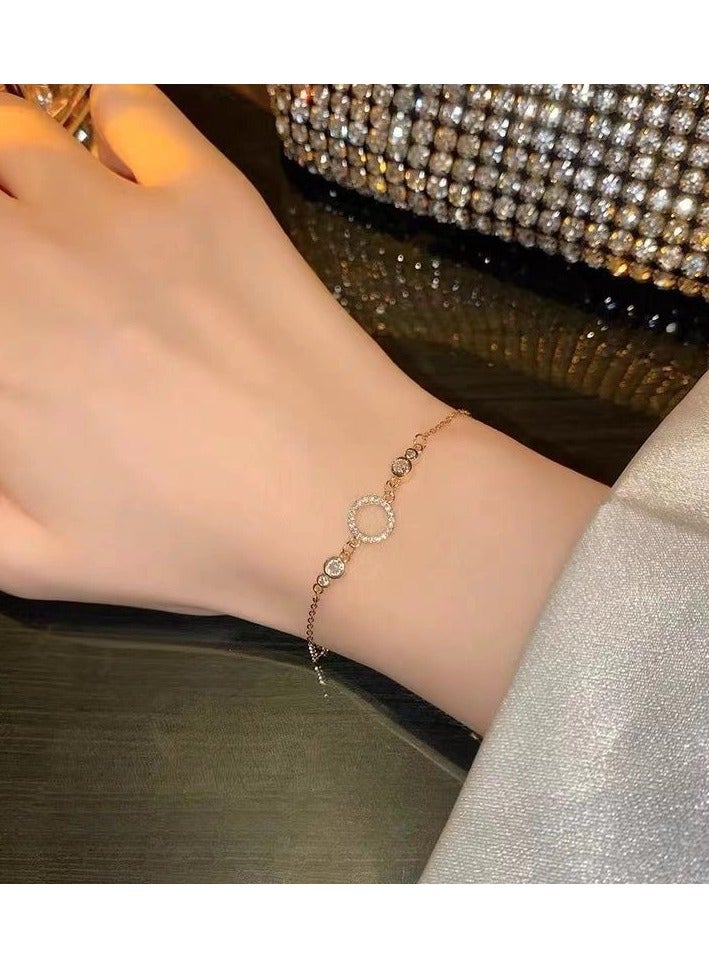 Bracelets for Ladies，Gold Delicate Women's Bracelet Suitable Gifts for Women Jewelry Adjustable Bracelet - Image 1