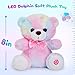 BSTAOFY Light up RainbowTeddy Bear LED Stuffed Animal Soft Nightlight Glow Bear Plush Toy Gifts for Kids Mom Girls Birthday Valentines 8 - Image 4