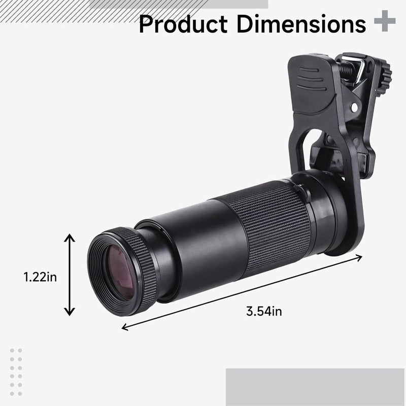 8X Monocular Telescope Lens for Smartphones, High-Definition Wide Angle Ideal for Concerts, Sports, and Wildlife - Image 2