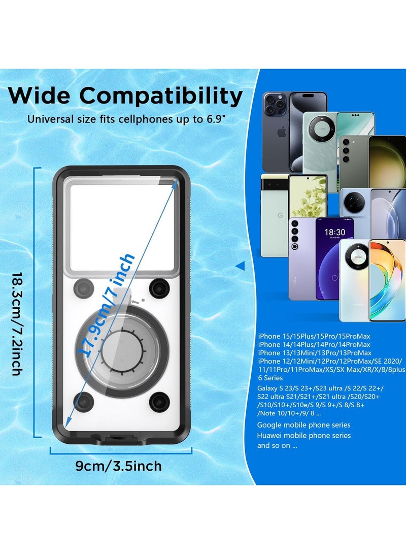 عام حافظة هاتف مقاومة للماء، وظيفة فحص الرف العالمي، حقيبة تحت الماء، حقيبة جافة، أساسيات السفر على الشاطئ، هدايا أدوات تقنية لهاتف iPhone 15 14 13 11 12/Samsung/LG، Google/Xiaomi/Nokia/Motorola - Image 5