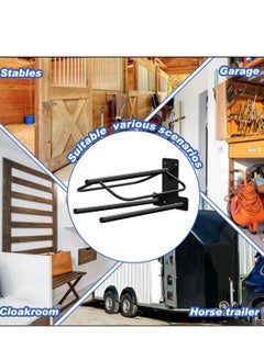 Generic 2-Pack Wall-Mounted Saddle Racks - Versatile Saddle Storage for English and Western Saddles, Perfect for Horse Blankets and Stable Accessories  - Image 5
