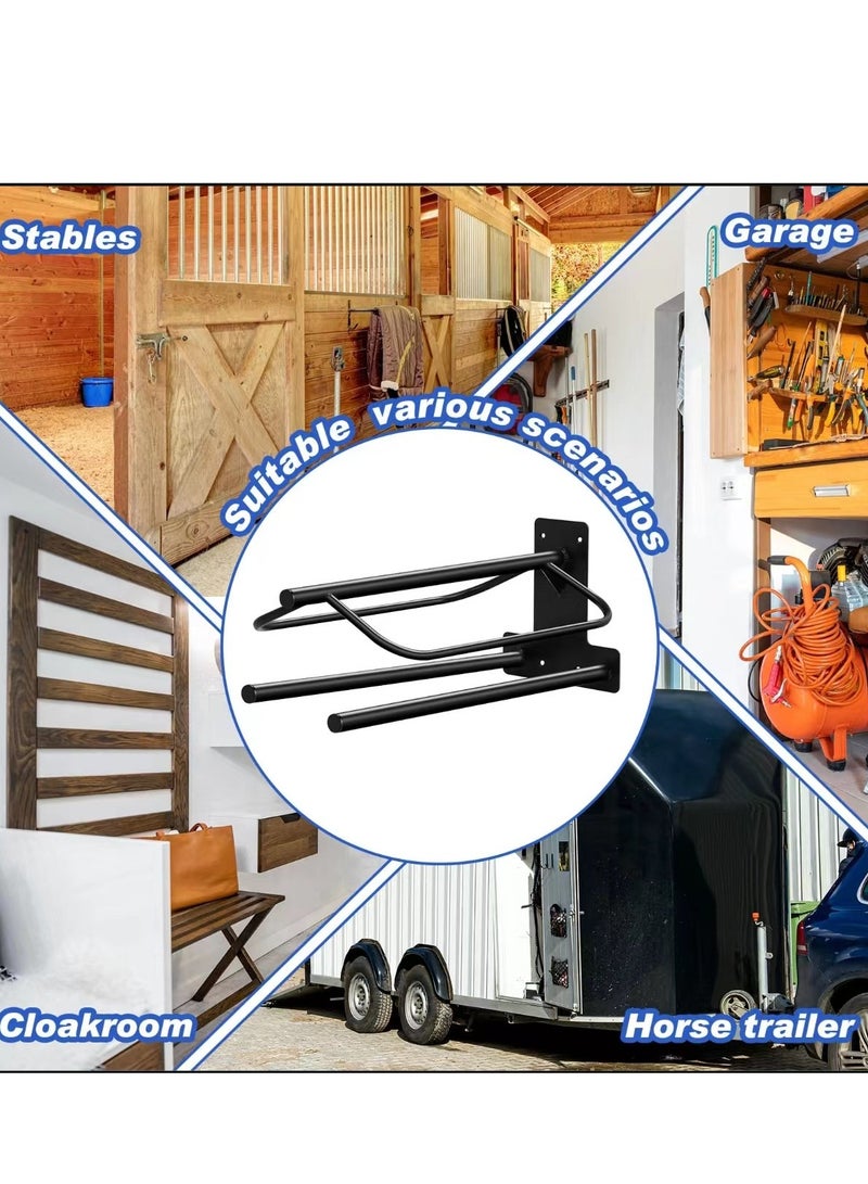 2-Pack Wall-Mounted Saddle Racks - Versatile Saddle Storage for English and Western Saddles, Perfect for Horse Blankets and Stable Accessories - Image 5